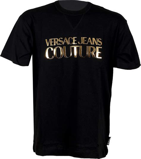 versace jeans logo print t shirt|versace jeans couture black shirt.